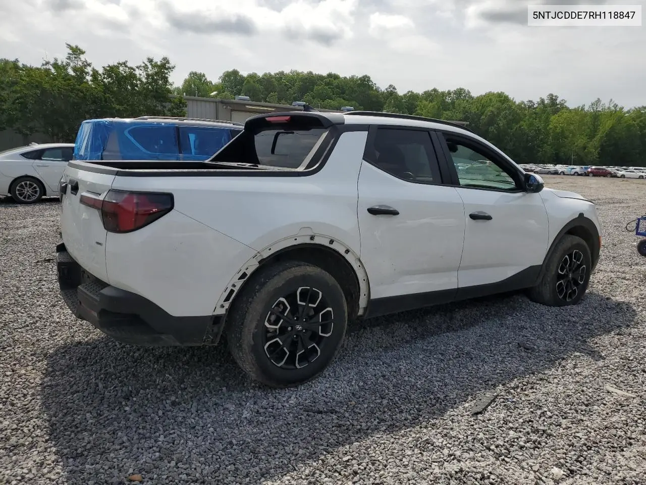 2024 Hyundai Santa Cruz Sel VIN: 5NTJCDDE7RH118847 Lot: 55722485