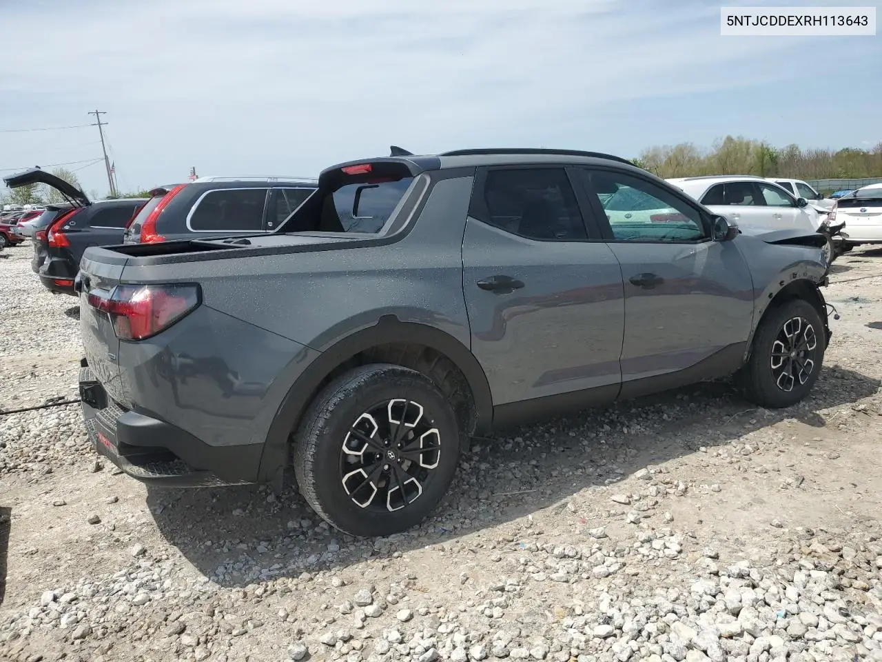 2024 Hyundai Santa Cruz Sel VIN: 5NTJCDDEXRH113643 Lot: 55754695