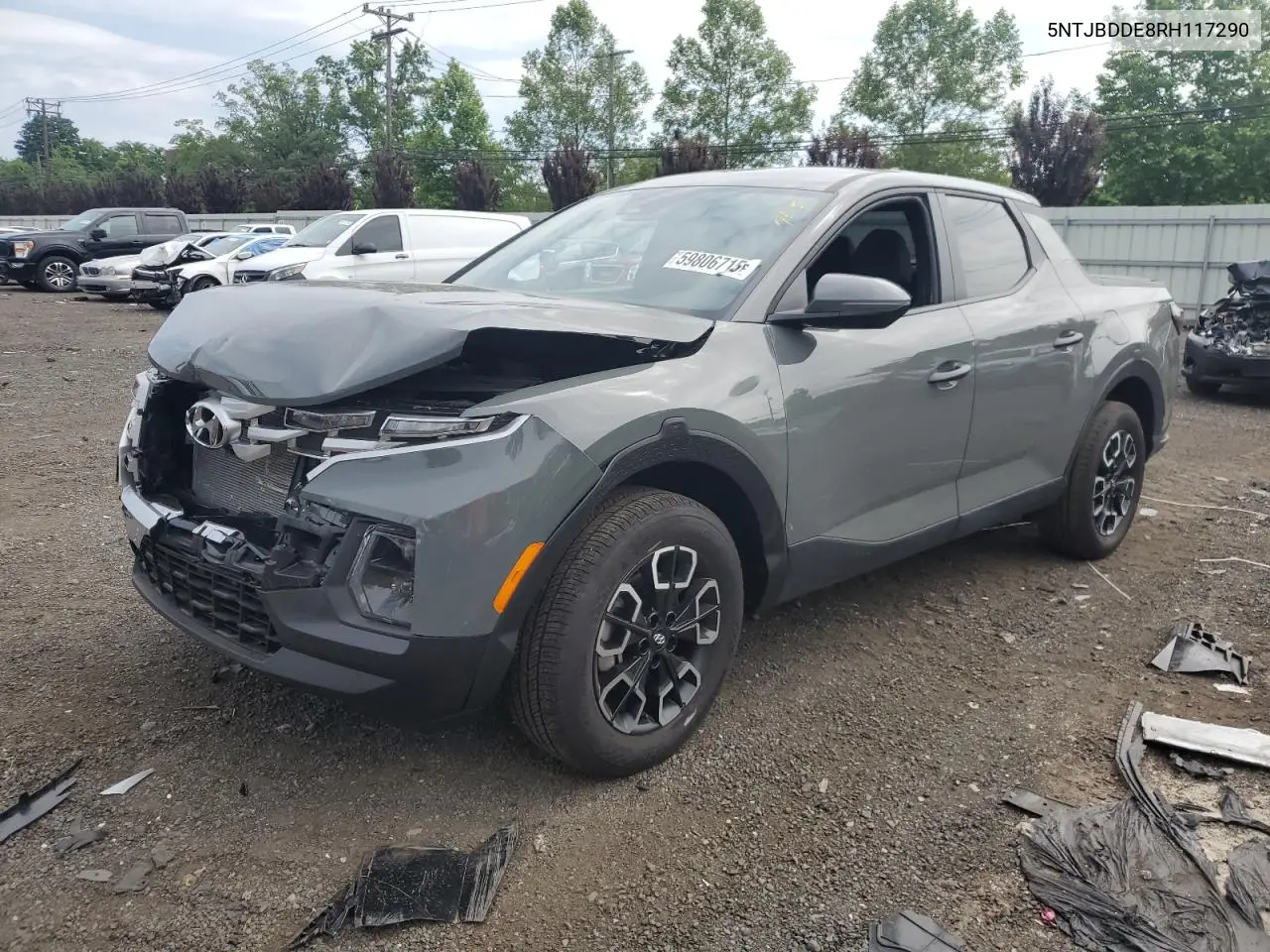 2024 Hyundai Santa Cruz Sel VIN: 5NTJBDDE8RH117290 Lot: 59806715