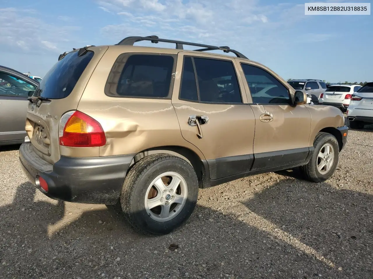 2002 Hyundai Santa Fe Gl VIN: KM8SB12B82U318835 Lot: 55654455