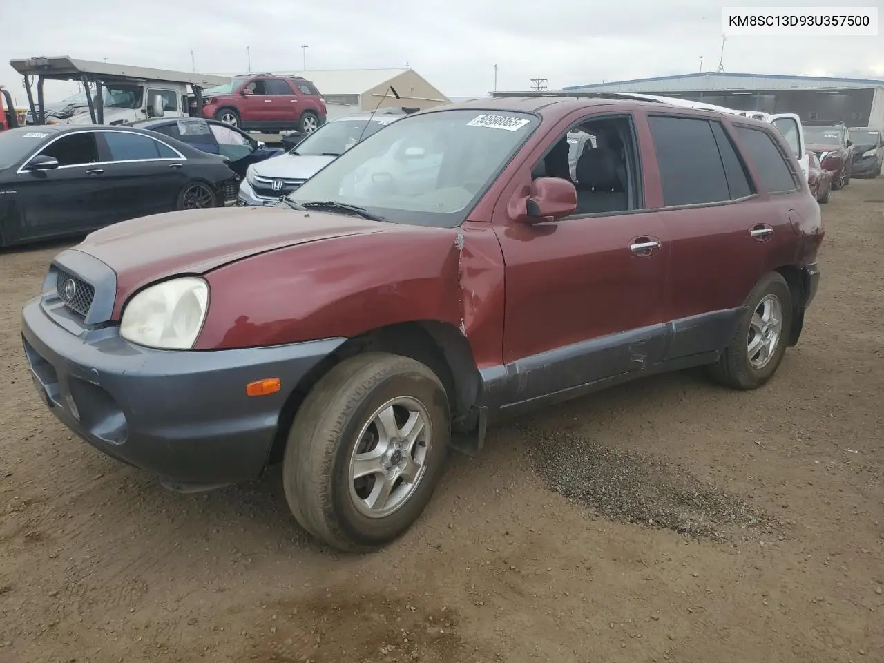 2003 Hyundai Santa Fe Gls VIN: KM8SC13D93U357500 Lot: 50998065