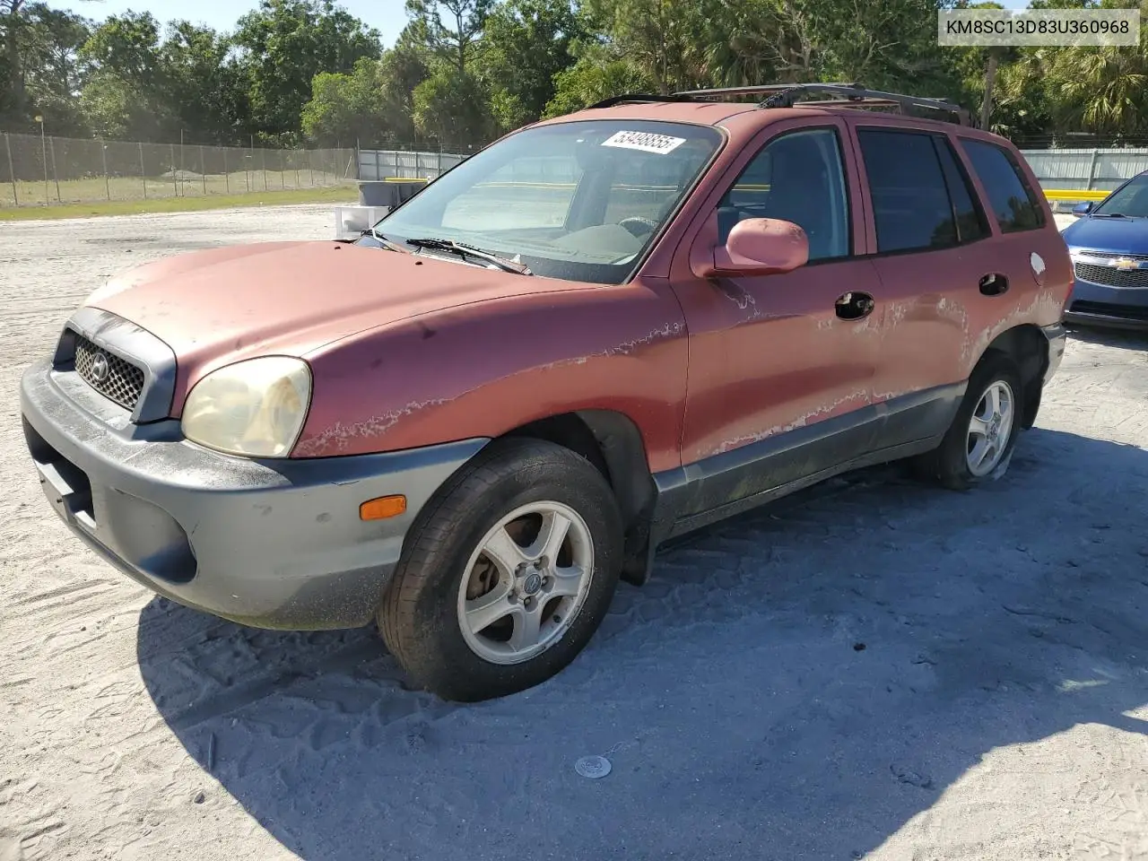 2003 Hyundai Santa Fe Gls VIN: KM8SC13D83U360968 Lot: 53498855