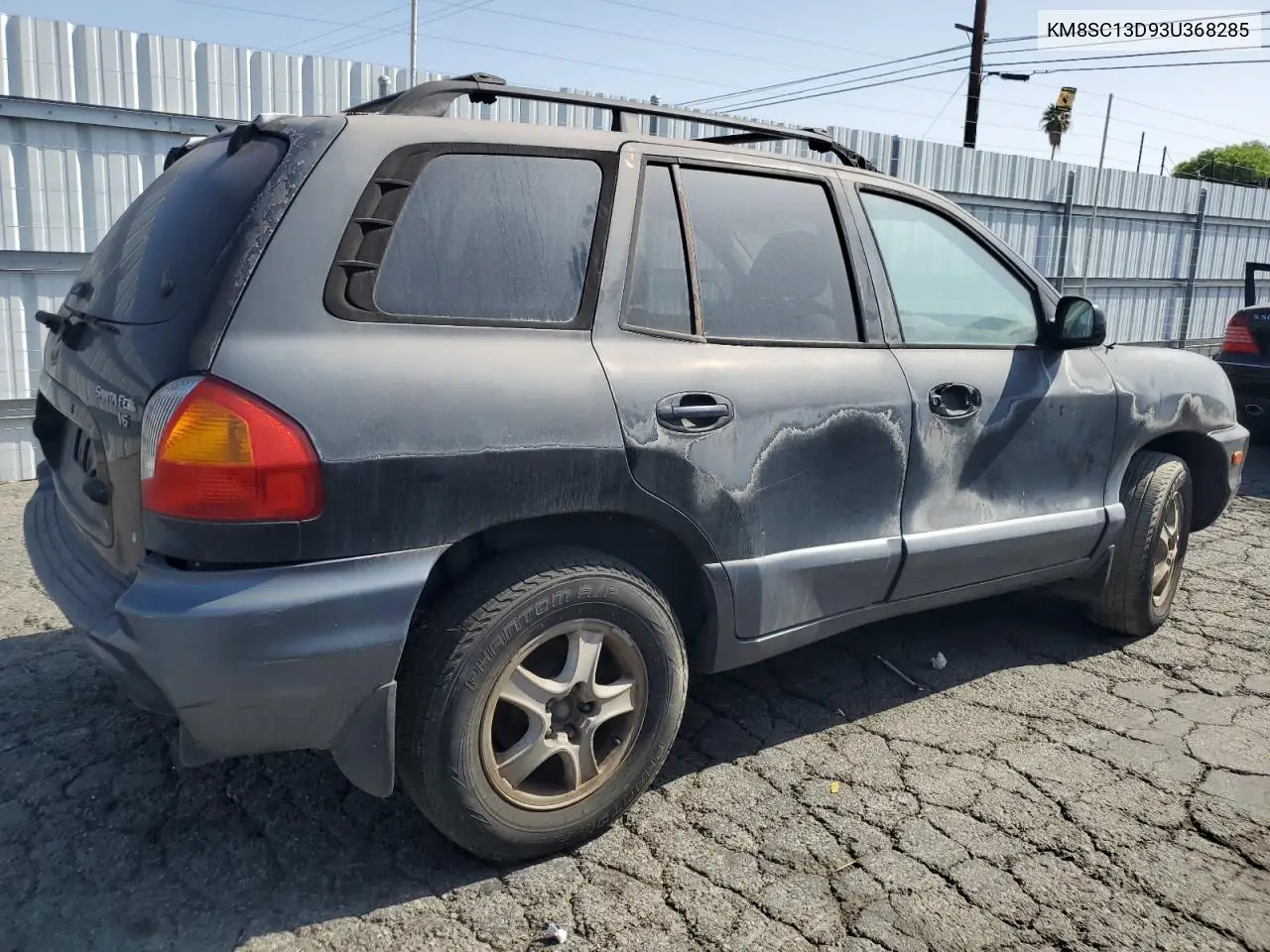 2003 Hyundai Santa Fe Gls VIN: KM8SC13D93U368285 Lot: 62008835