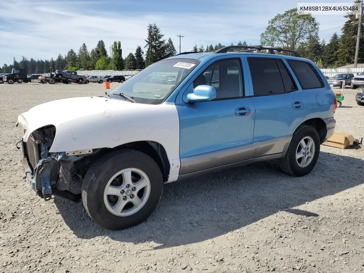 2004 Hyundai Santa Fe Gl VIN: KM8SB12BX4U653484 Lot: 55312305