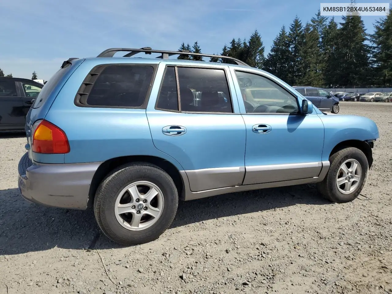 2004 Hyundai Santa Fe Gl VIN: KM8SB12BX4U653484 Lot: 55312305