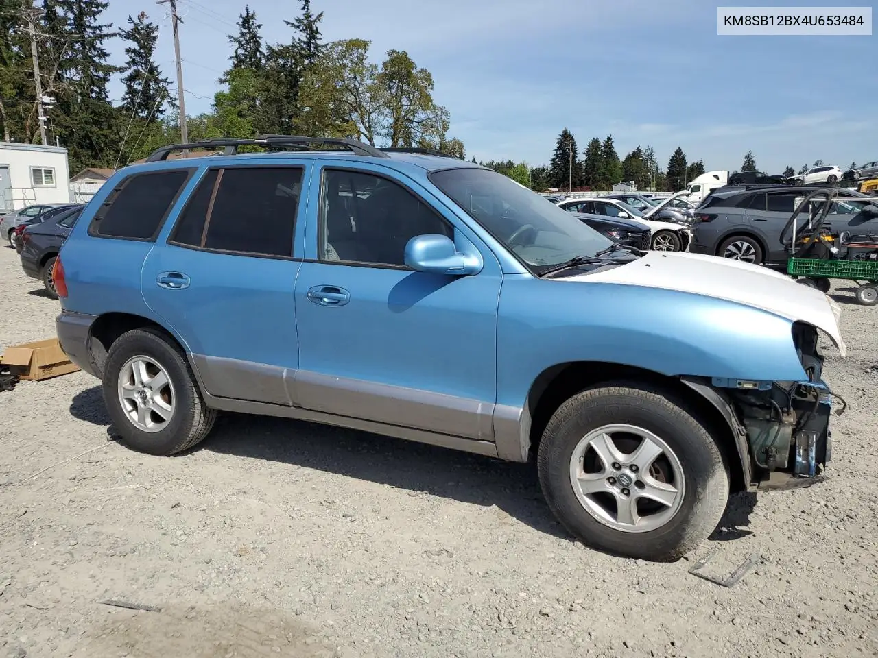 2004 Hyundai Santa Fe Gl VIN: KM8SB12BX4U653484 Lot: 55312305
