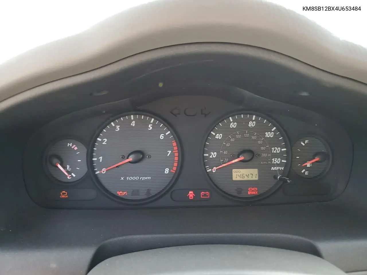 2004 Hyundai Santa Fe Gl VIN: KM8SB12BX4U653484 Lot: 55312305