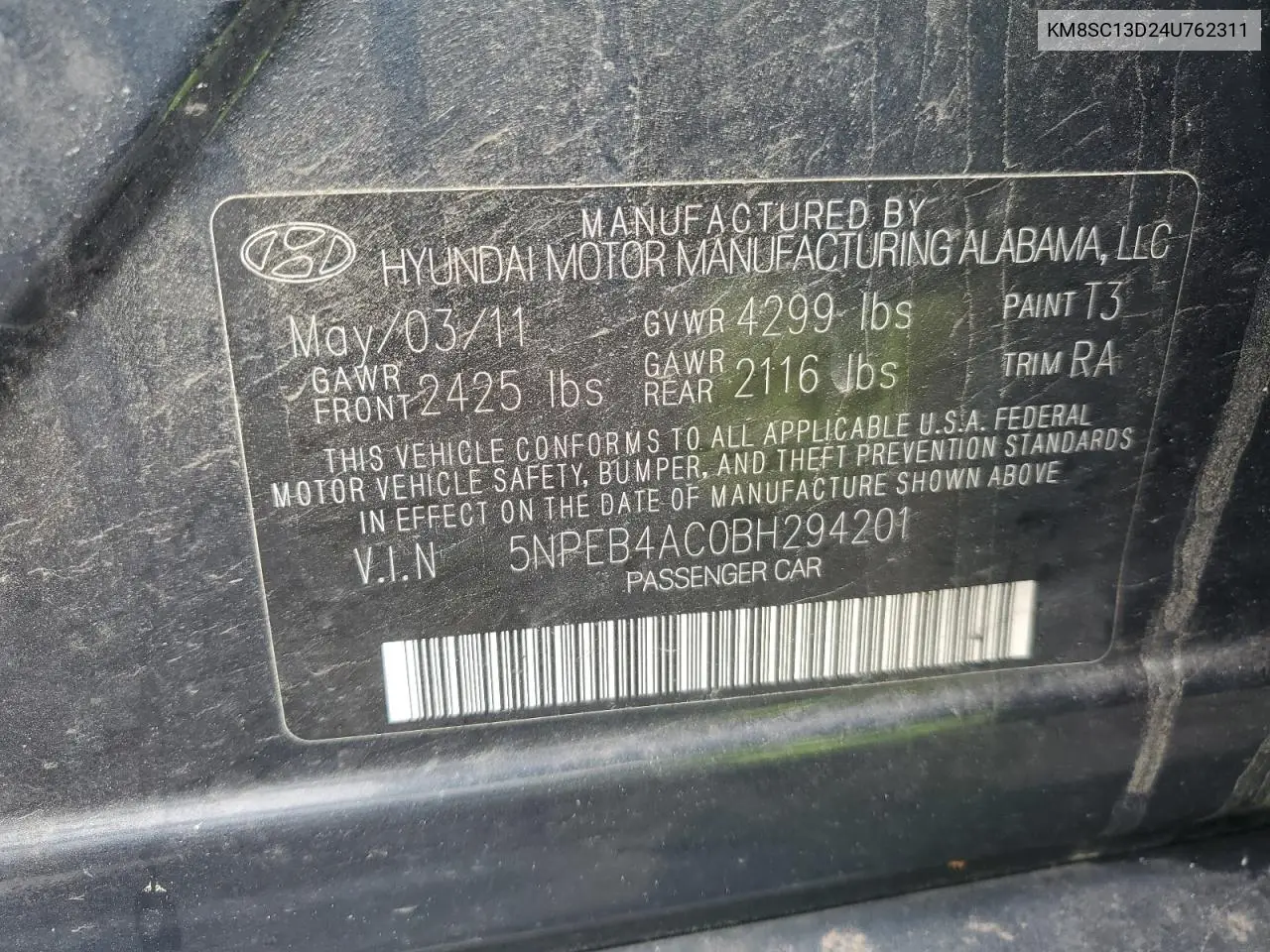 2004 Hyundai Santa Fe Gls VIN: KM8SC13D24U762311 Lot: 56565715