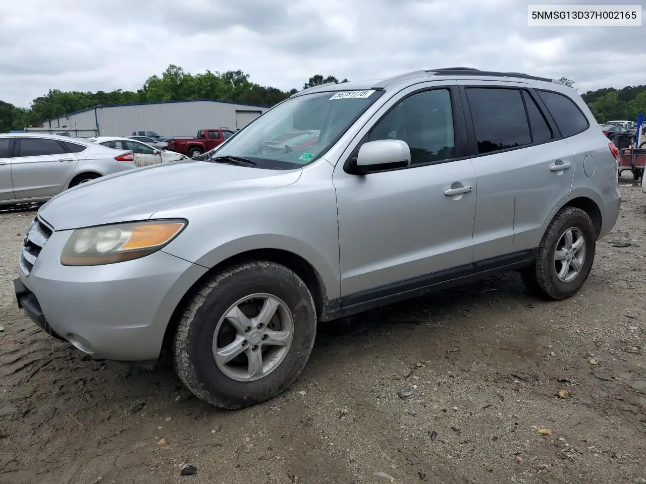 2007 Hyundai Santa Fe Gls VIN: 5NMSG13D37H002165 Lot: 56781115