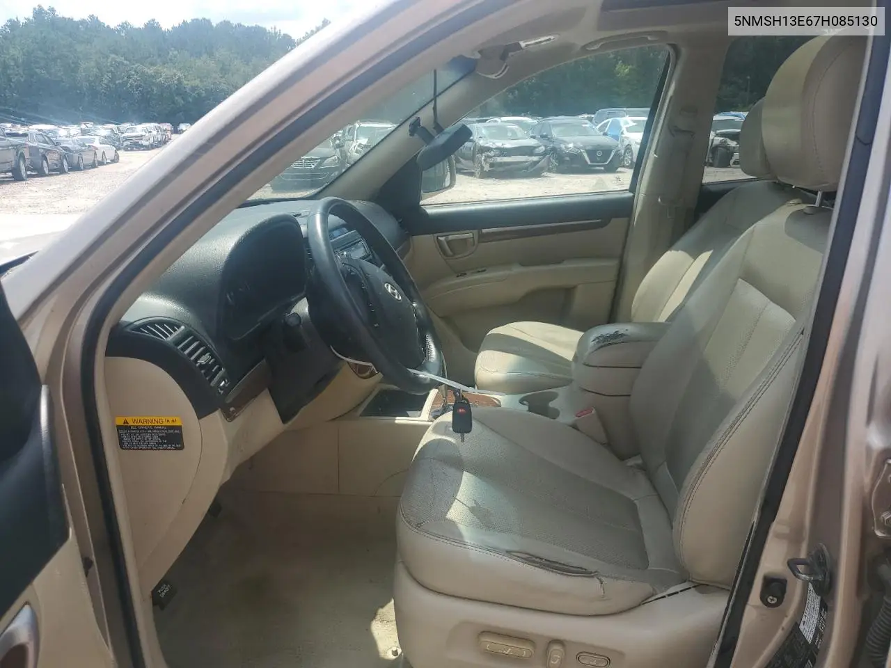 2007 Hyundai Santa Fe Se VIN: 5NMSH13E67H085130 Lot: 63092915