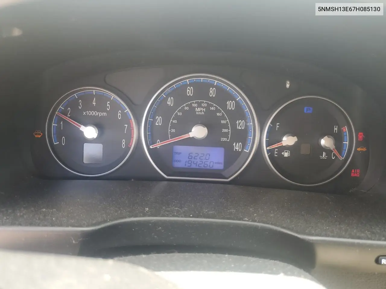 2007 Hyundai Santa Fe Se VIN: 5NMSH13E67H085130 Lot: 63092915