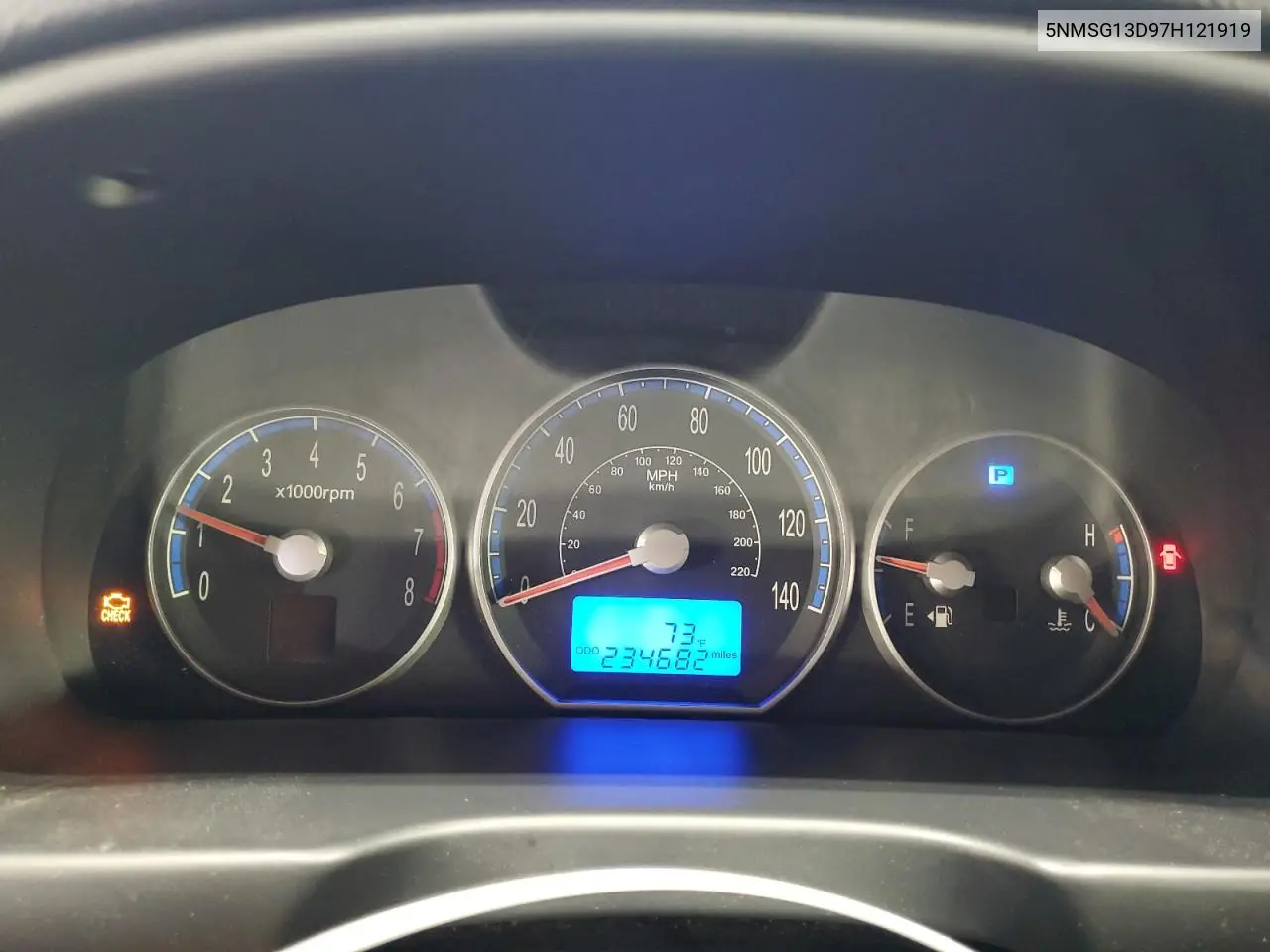 2007 Hyundai Santa Fe Gls VIN: 5NMSG13D97H121919 Lot: 63141435