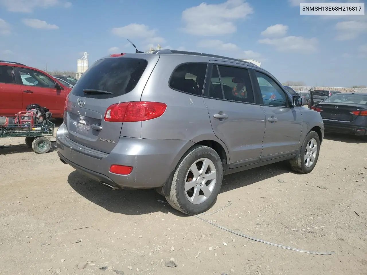 2008 Hyundai Santa Fe Se VIN: 5NMSH13E68H216817 Lot: 52581695