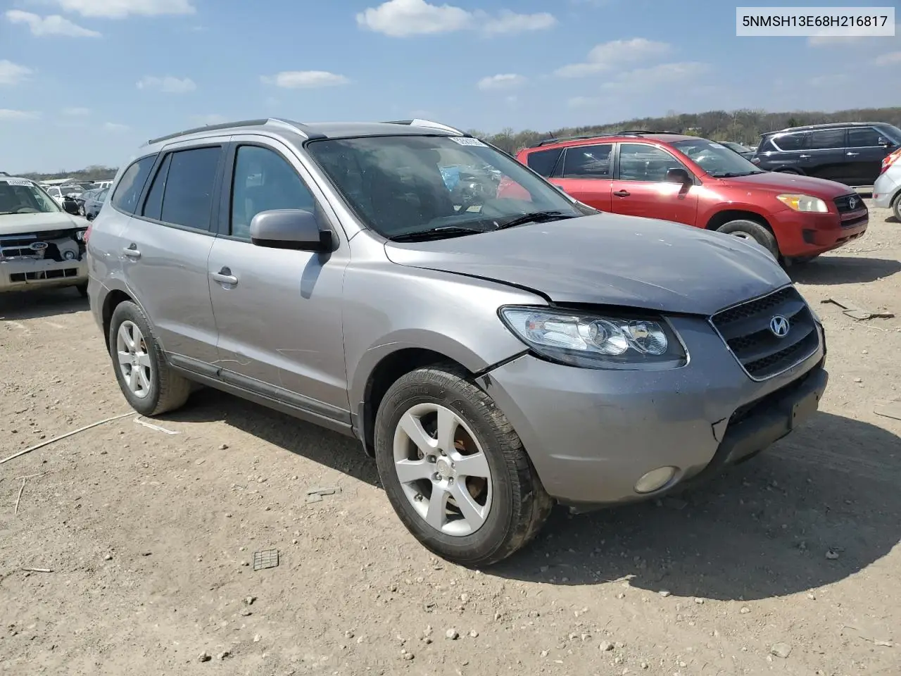 2008 Hyundai Santa Fe Se VIN: 5NMSH13E68H216817 Lot: 52581695