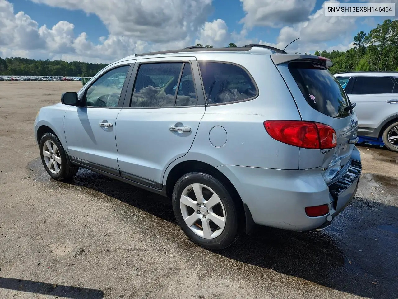 2008 Hyundai Santa Fe Se VIN: 5NMSH13EX8H146464 Lot: 62720975
