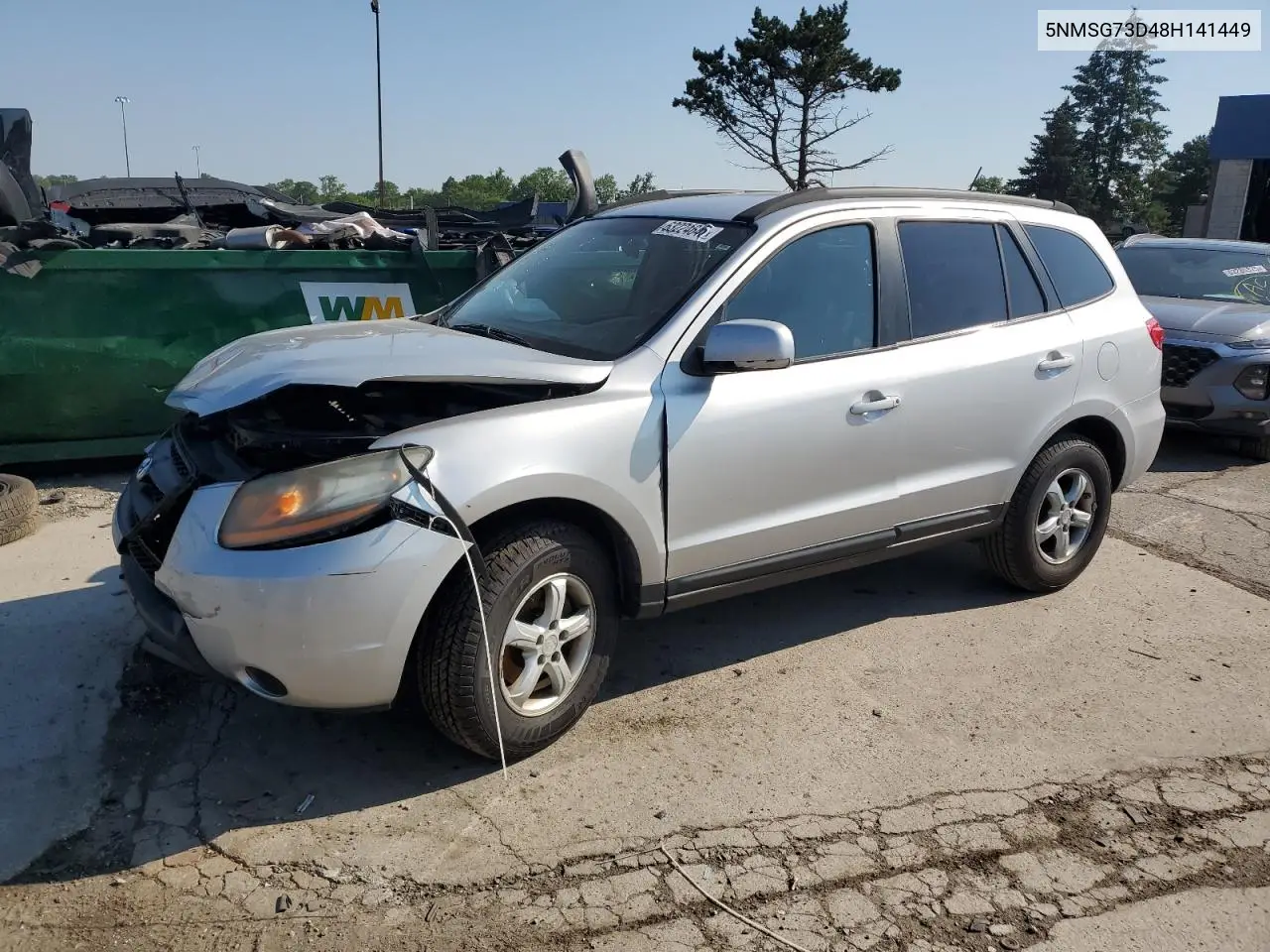 2008 Hyundai Santa Fe Gls VIN: 5NMSG73D48H141449 Lot: 63224645