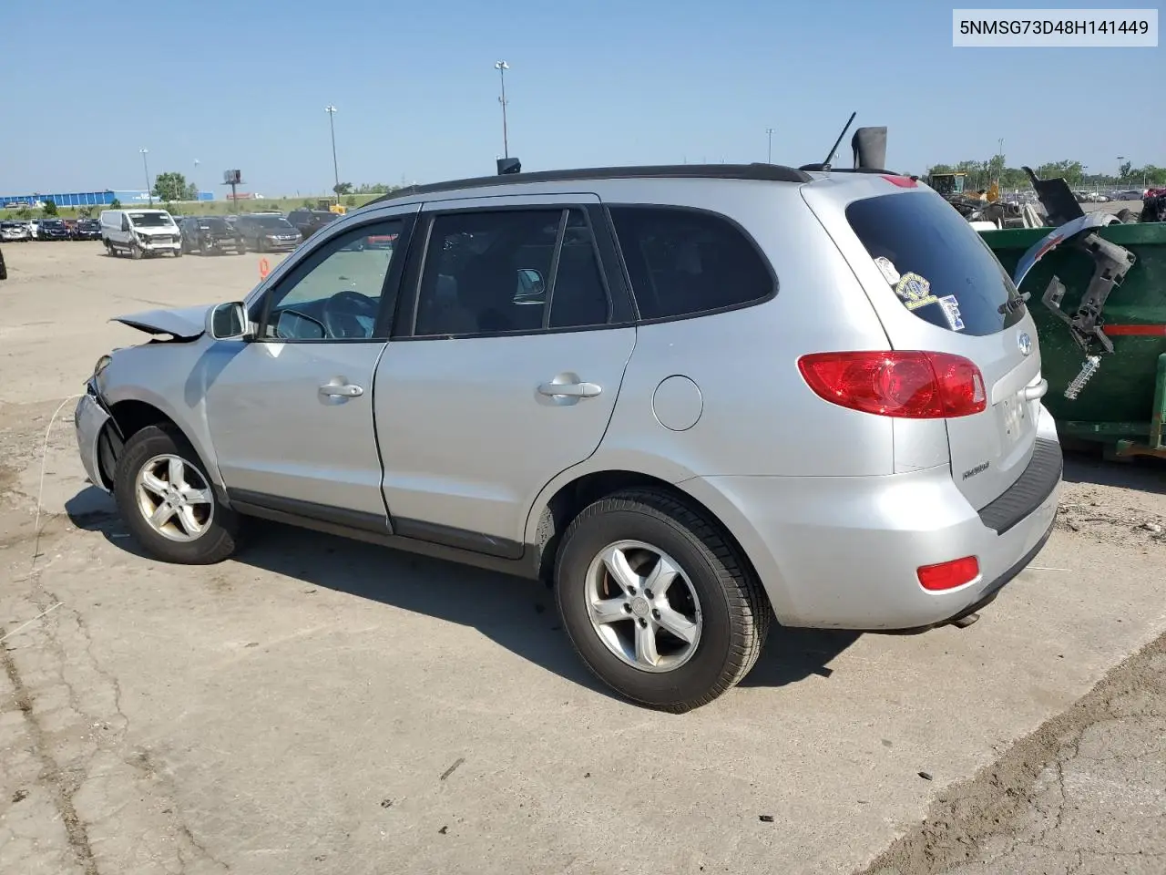 2008 Hyundai Santa Fe Gls VIN: 5NMSG73D48H141449 Lot: 63224645