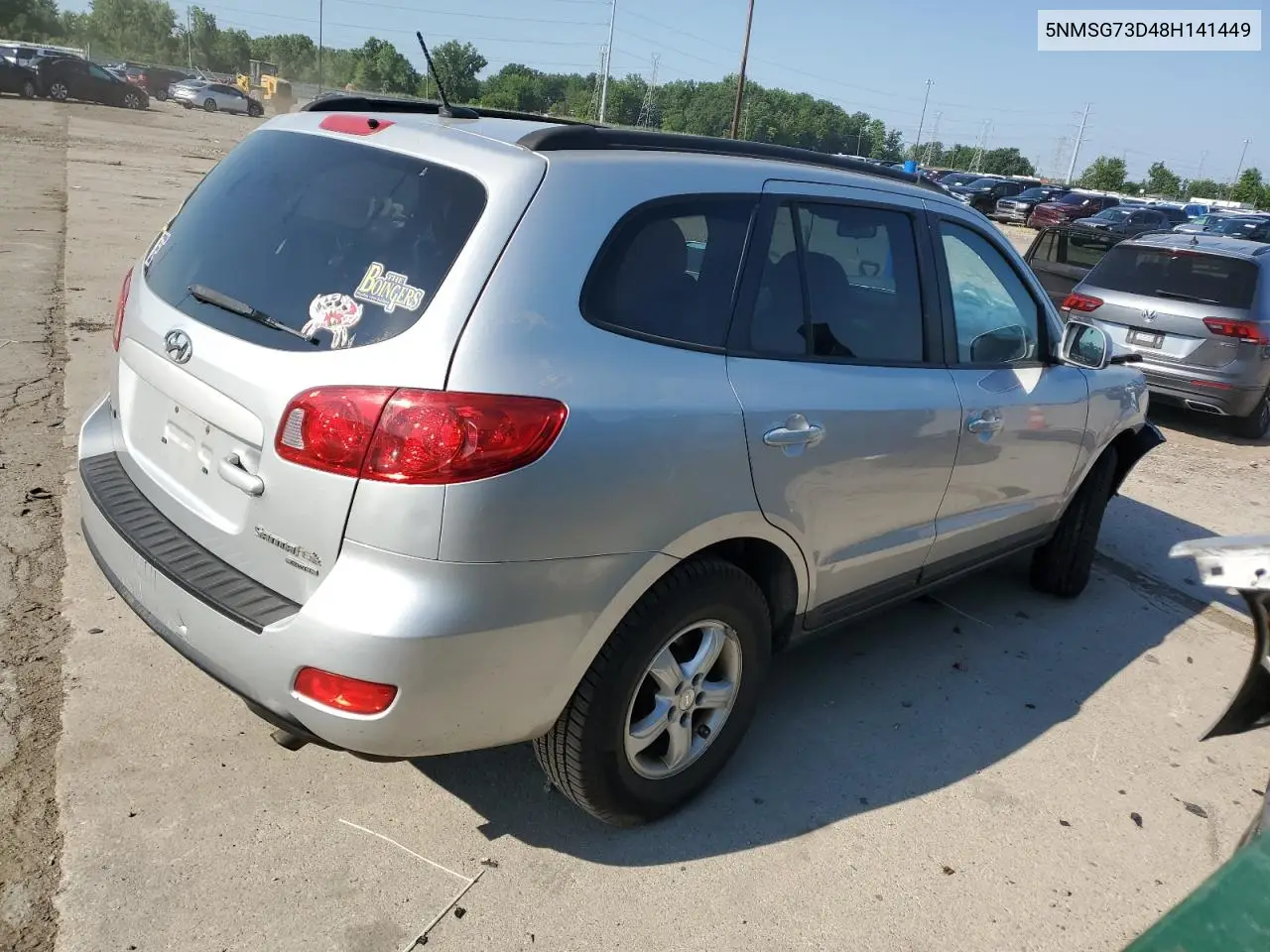 2008 Hyundai Santa Fe Gls VIN: 5NMSG73D48H141449 Lot: 63224645