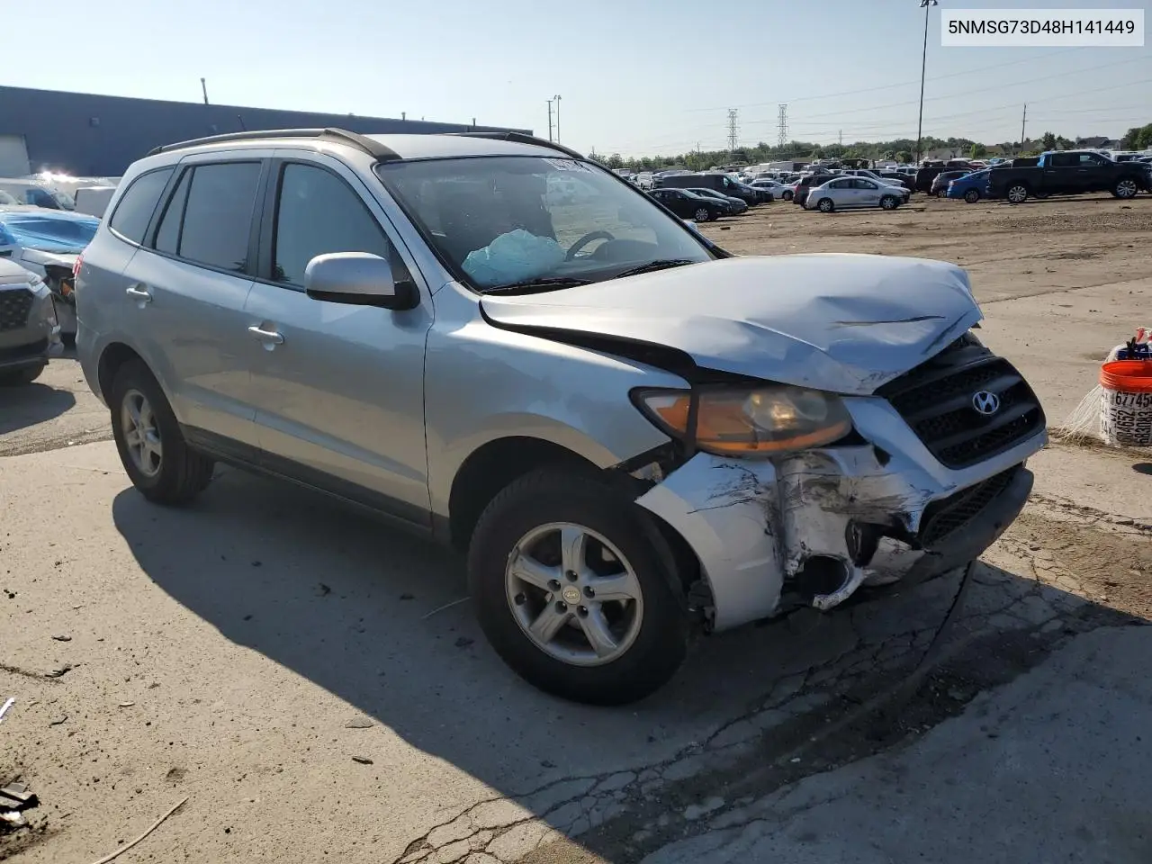 2008 Hyundai Santa Fe Gls VIN: 5NMSG73D48H141449 Lot: 63224645