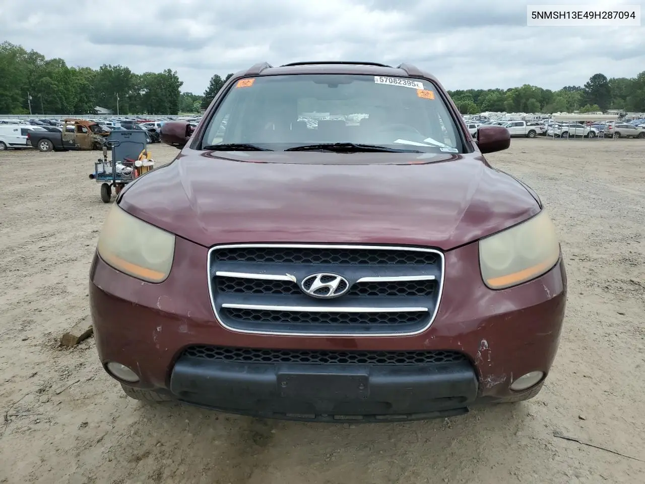 2009 Hyundai Santa Fe Se VIN: 5NMSH13E49H287094 Lot: 57082395