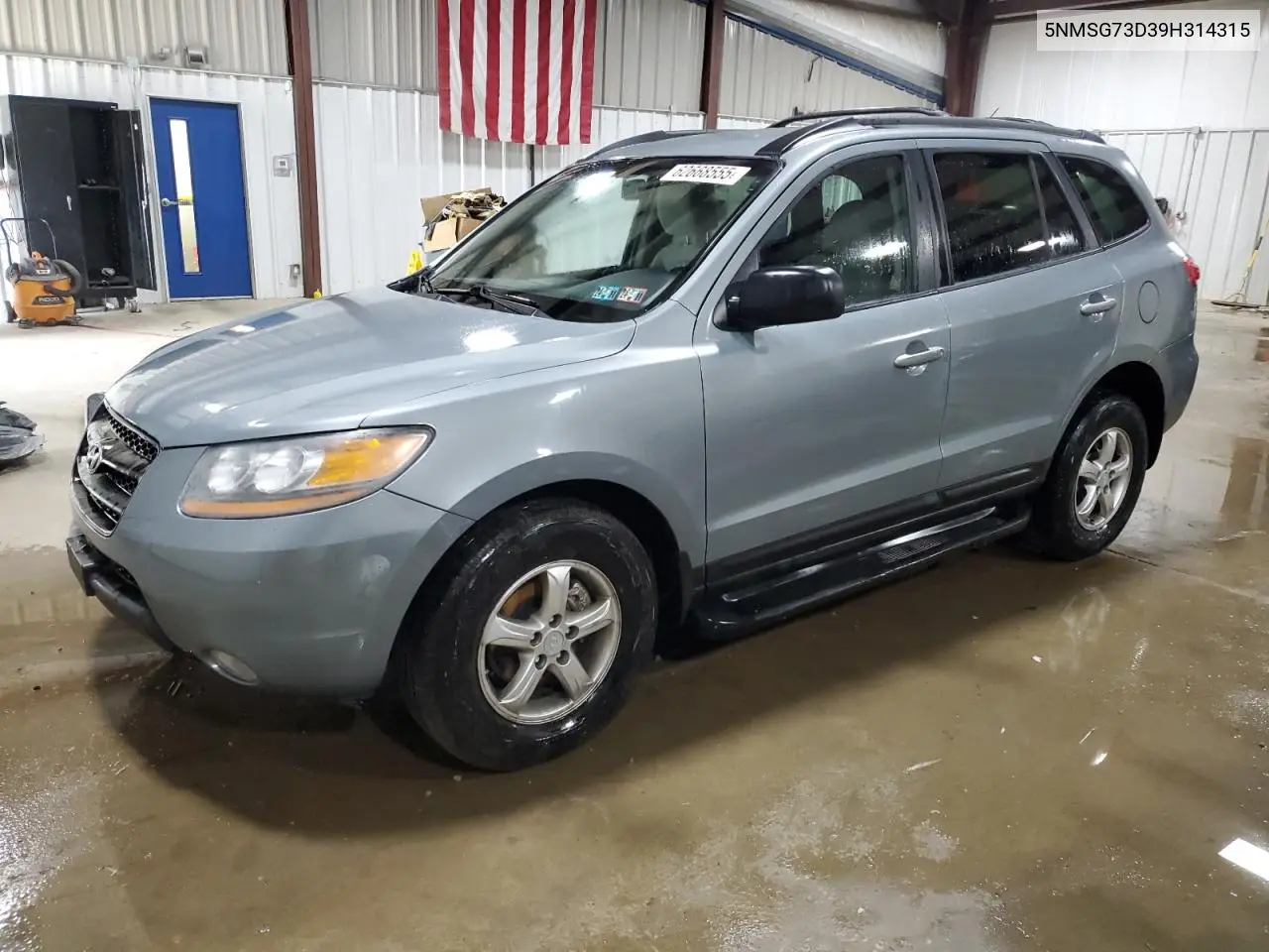 2009 Hyundai Santa Fe Gls VIN: 5NMSG73D39H314315 Lot: 62668555