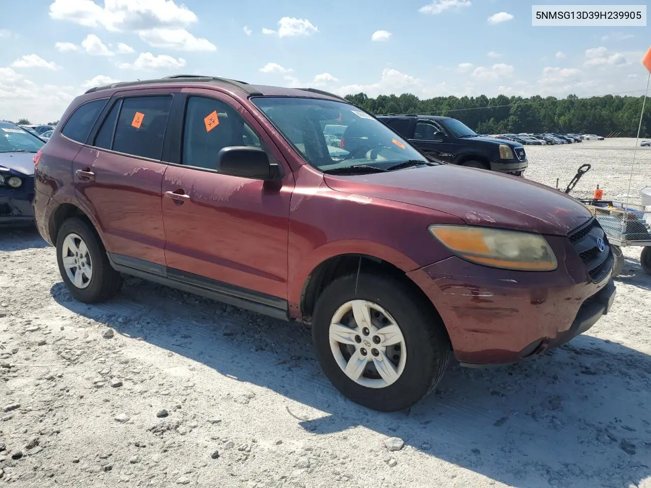 2009 Hyundai Santa Fe Gls VIN: 5NMSG13D39H239905 Lot: 62696275