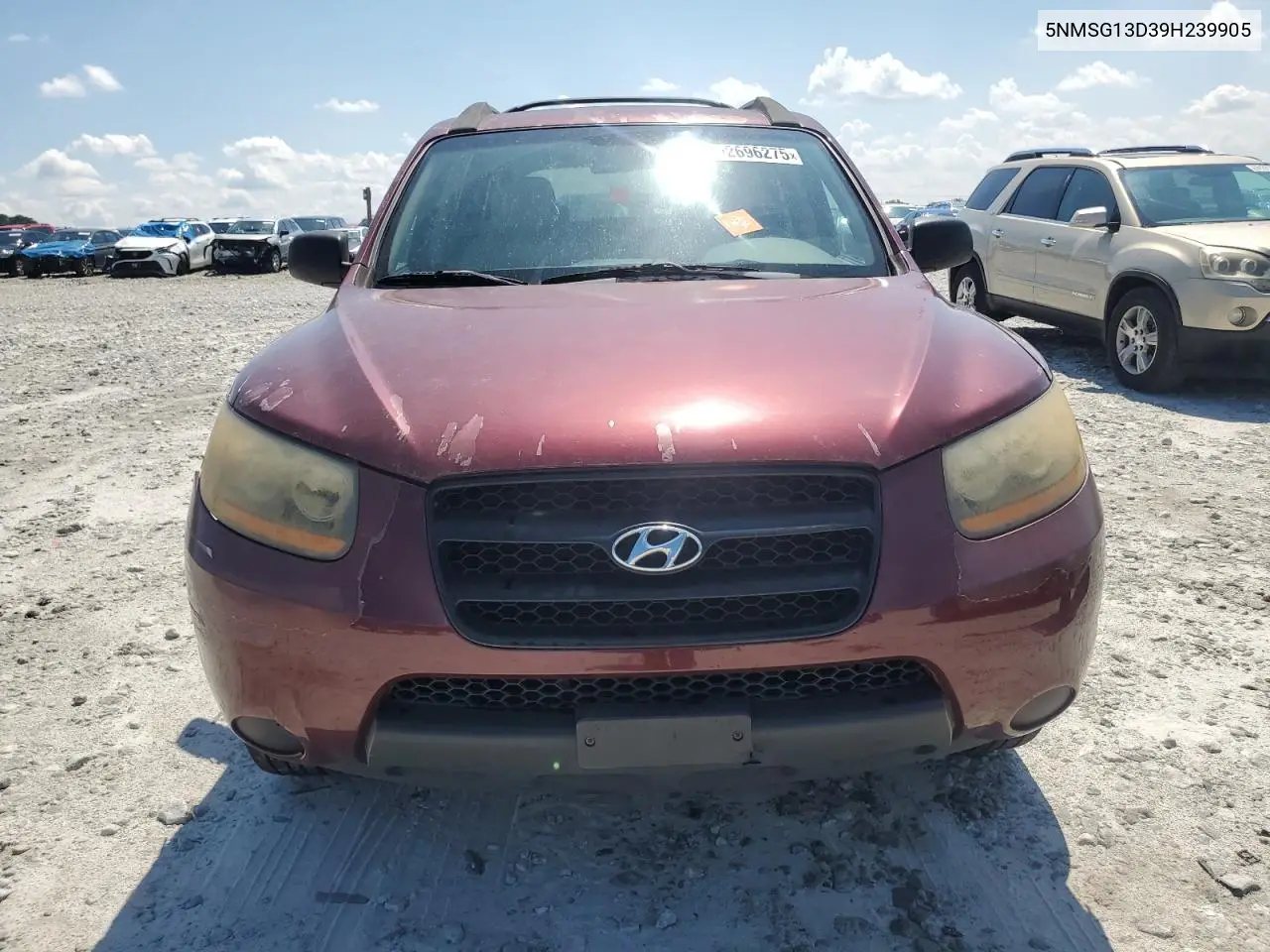 2009 Hyundai Santa Fe Gls VIN: 5NMSG13D39H239905 Lot: 62696275