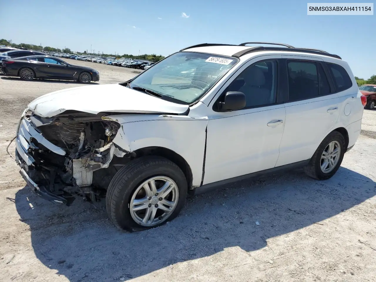 2010 Hyundai Santa Fe Gls VIN: 5NMSG3ABXAH411154 Lot: 56784605