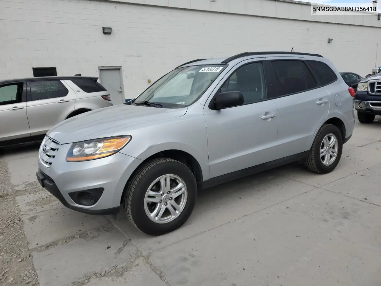 2010 Hyundai Santa Fe Gls VIN: 5NMSGDAB8AH356418 Lot: 57168315