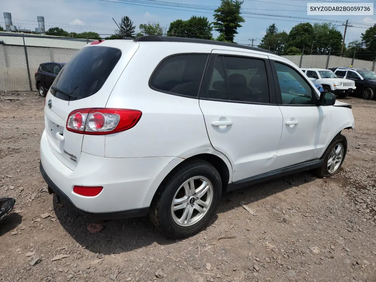 2011 Hyundai Santa Fe Gls VIN: 5XYZGDAB2BG059736 Lot: 62156055