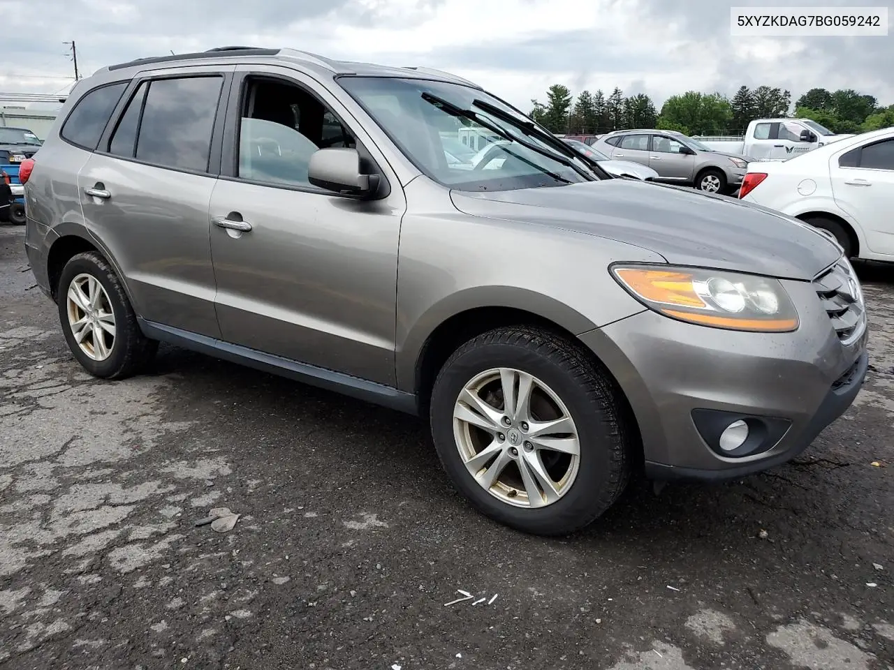 2011 Hyundai Santa Fe Limited VIN: 5XYZKDAG7BG059242 Lot: 62931245