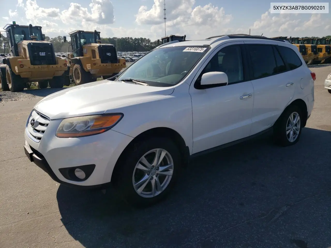 2011 Hyundai Santa Fe Limited VIN: 5XYZK3AB7BG090201 Lot: 63316875