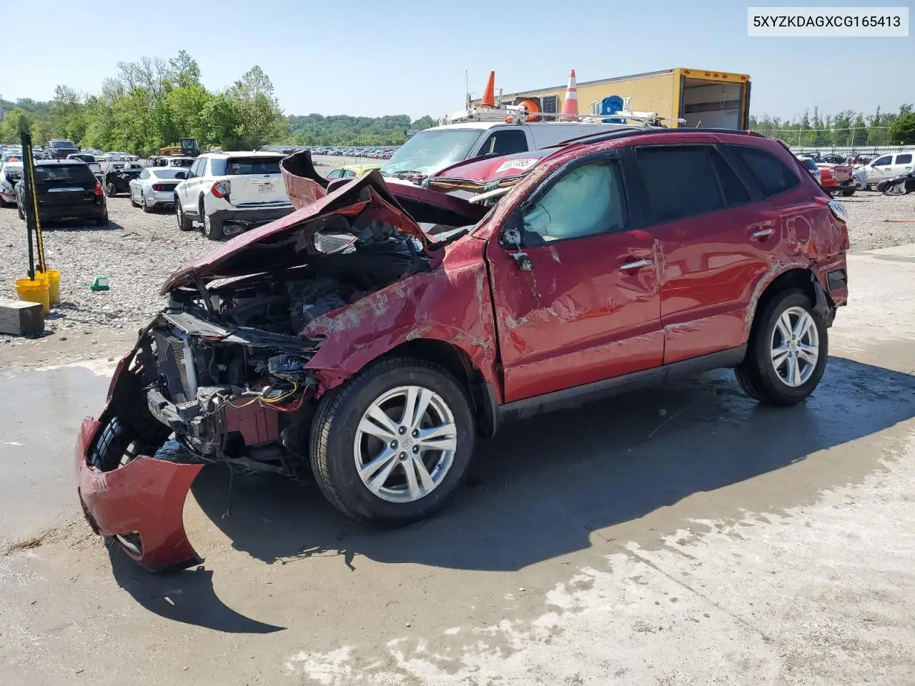 2012 Hyundai Santa Fe Limited VIN: 5XYZKDAGXCG165413 Lot: 56887095
