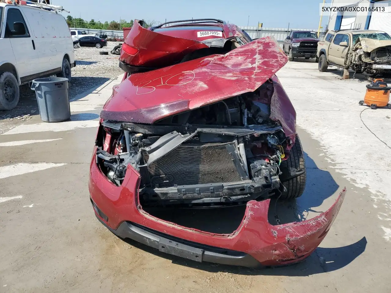 2012 Hyundai Santa Fe Limited VIN: 5XYZKDAGXCG165413 Lot: 56887095