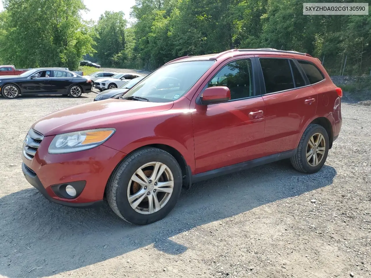 2012 Hyundai Santa Fe Se VIN: 5XYZHDAG2CG130590 Lot: 59874385
