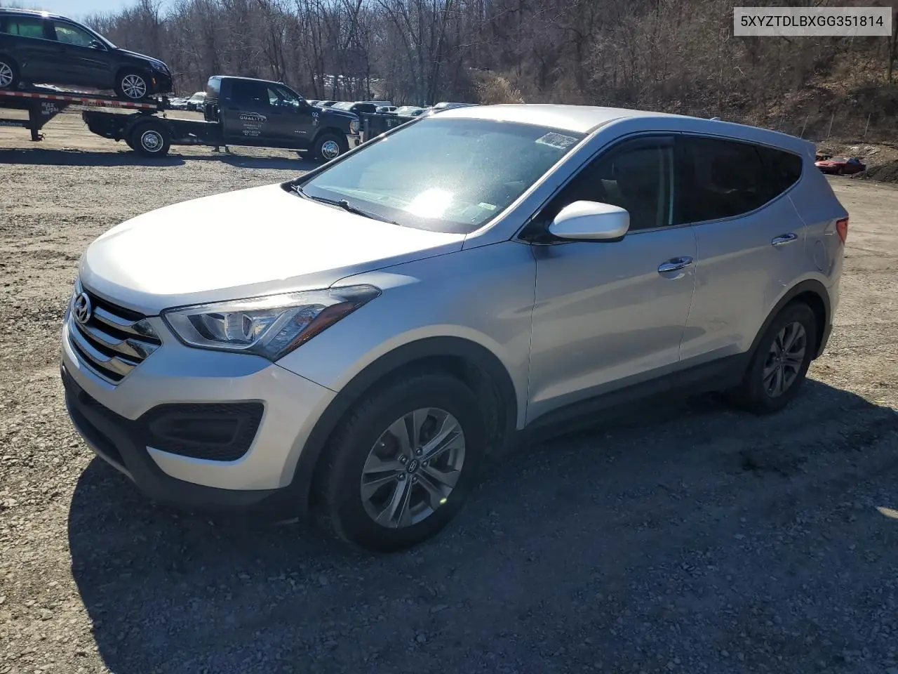 2016 Hyundai Santa Fe Sport VIN: 5XYZTDLBXGG351814 Lot: 57256605