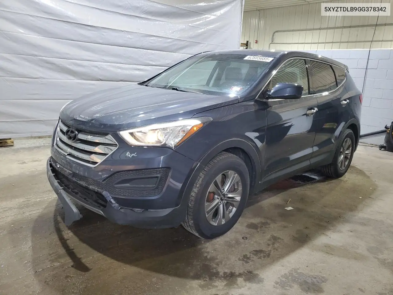2016 Hyundai Santa Fe Sport VIN: 5XYZTDLB9GG378342 Lot: 62885685