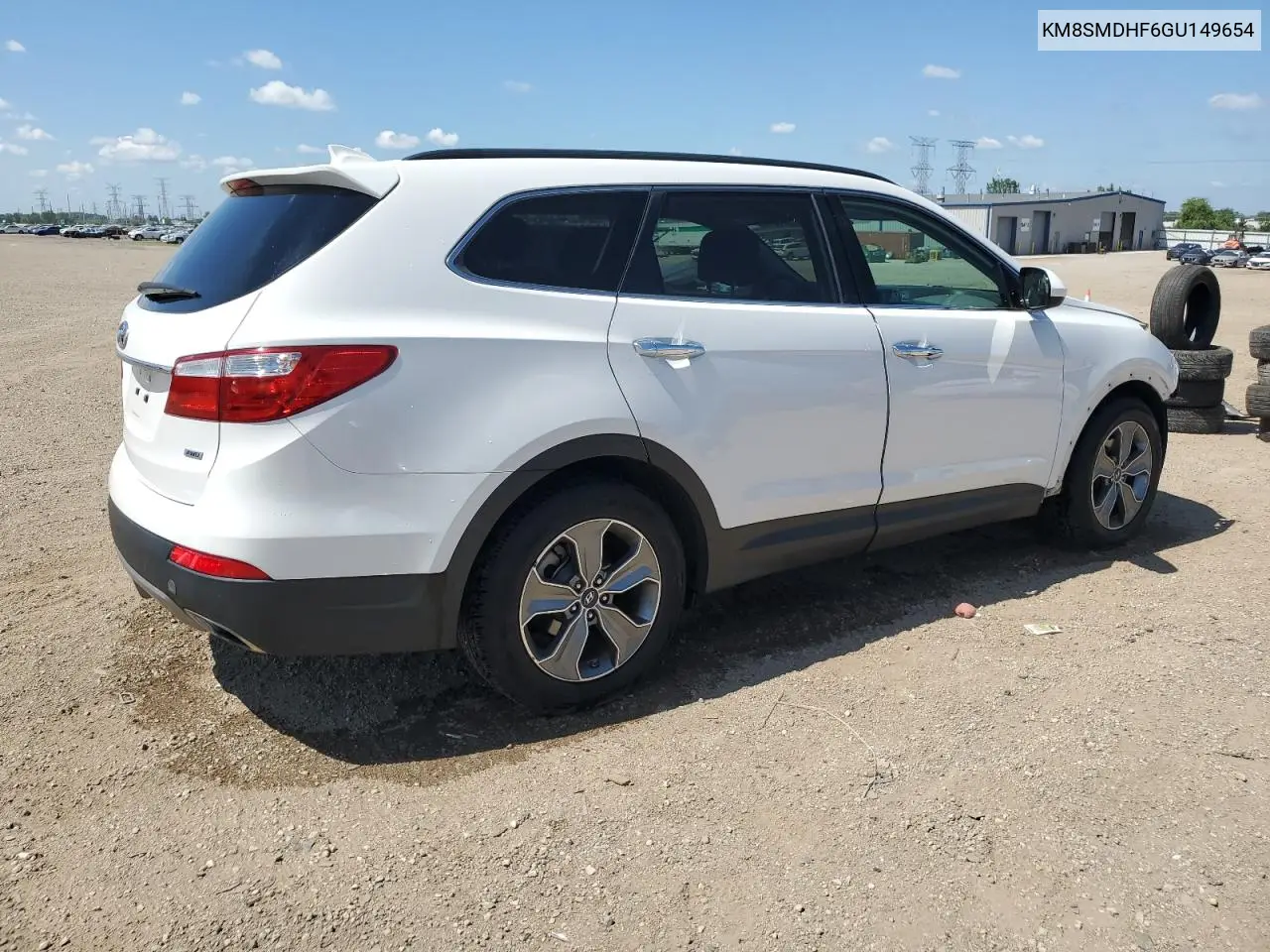 2016 Hyundai Santa Fe Se VIN: KM8SMDHF6GU149654 Lot: 62940015