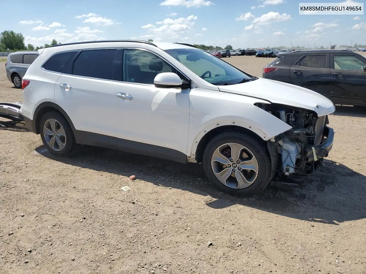 2016 Hyundai Santa Fe Se VIN: KM8SMDHF6GU149654 Lot: 62940015