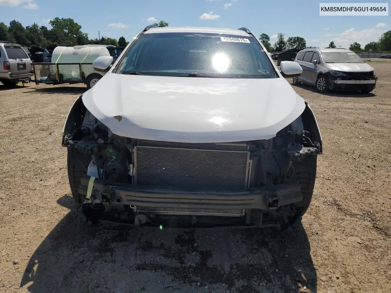 2016 Hyundai Santa Fe Se VIN: KM8SMDHF6GU149654 Lot: 62940015