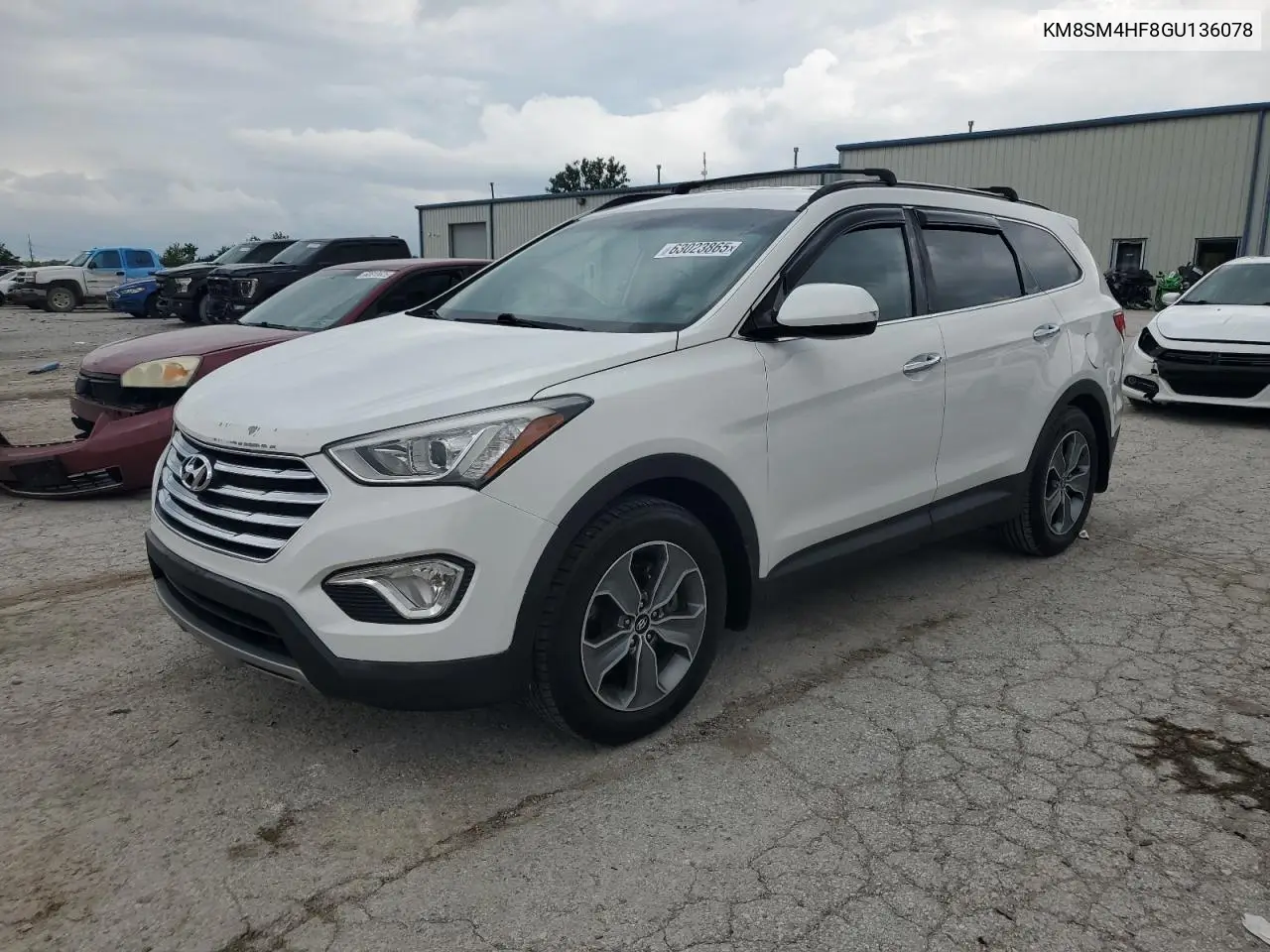 2016 Hyundai Santa Fe Se VIN: KM8SM4HF8GU136078 Lot: 63023865