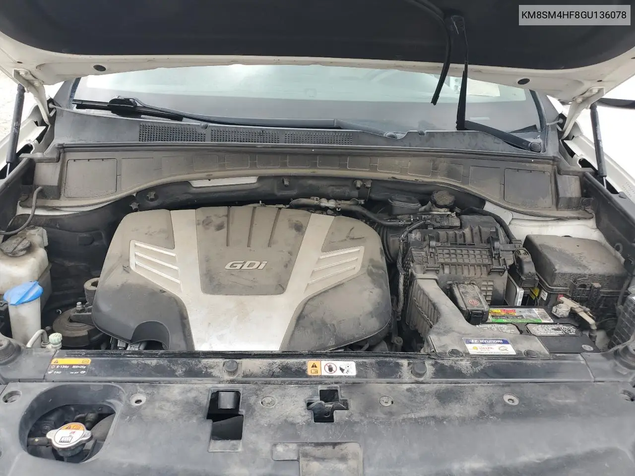 2016 Hyundai Santa Fe Se VIN: KM8SM4HF8GU136078 Lot: 63023865