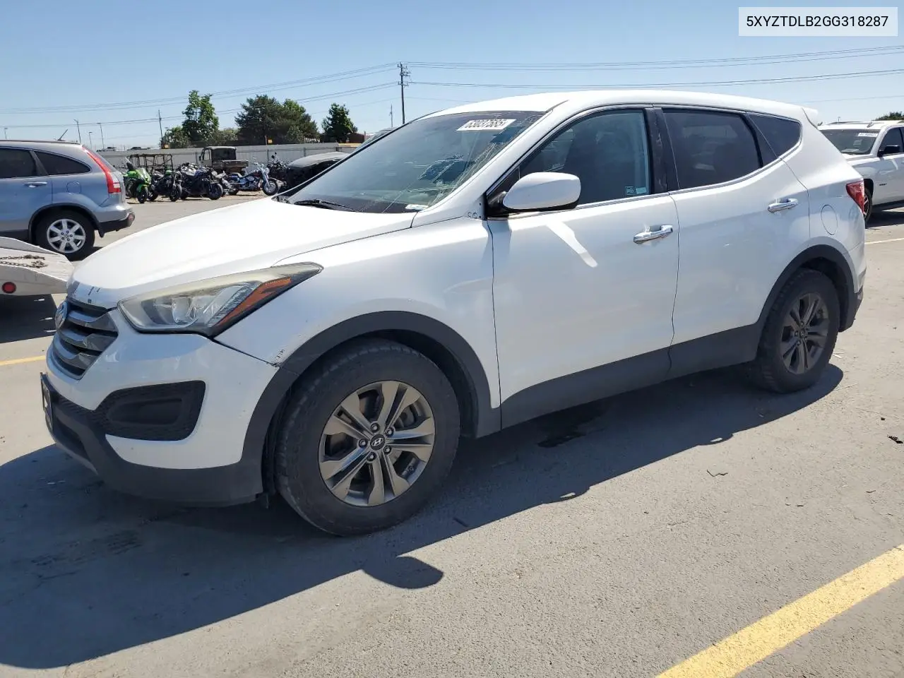 2016 Hyundai Santa Fe Sport VIN: 5XYZTDLB2GG318287 Lot: 63037585
