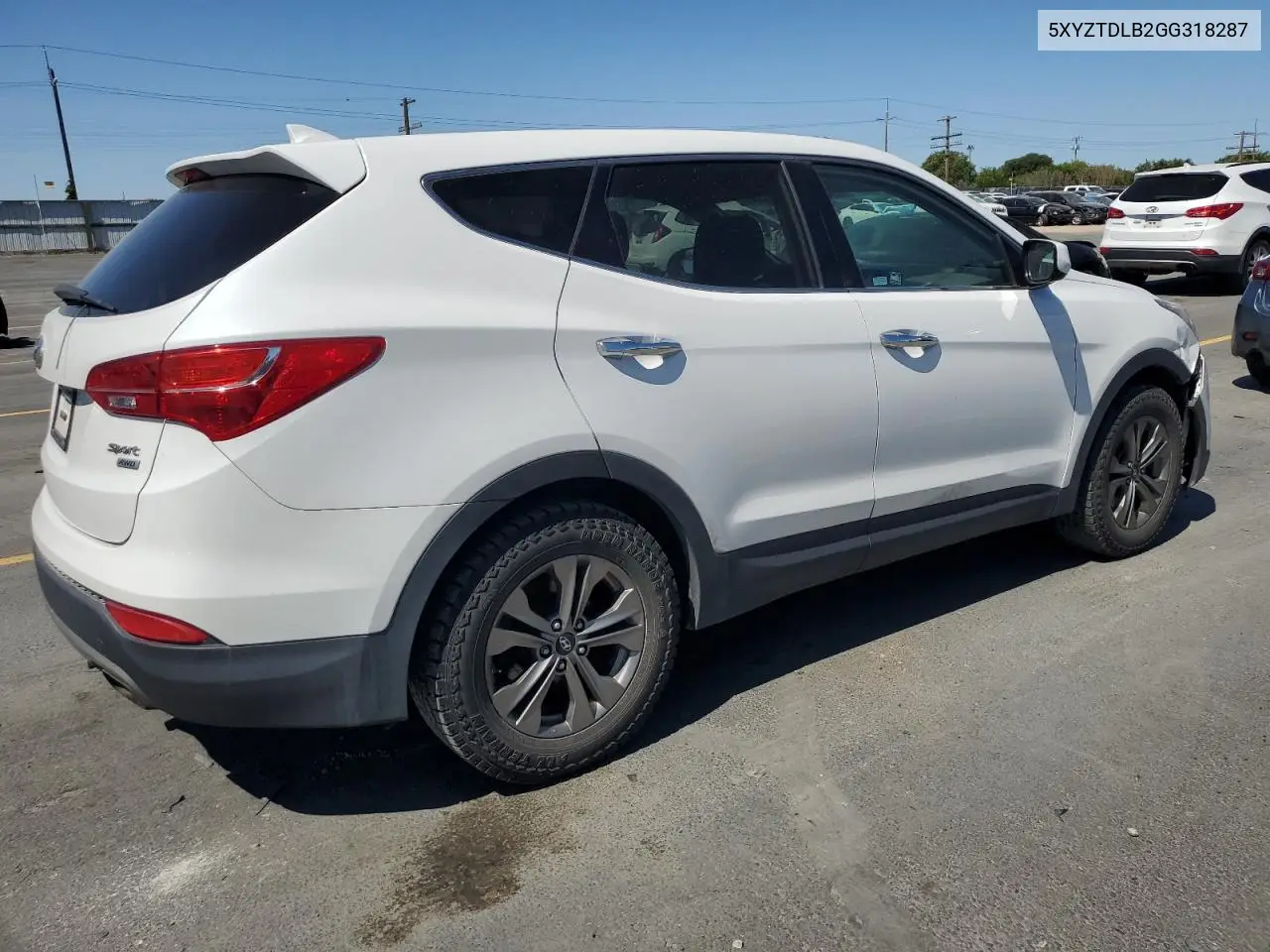 2016 Hyundai Santa Fe Sport VIN: 5XYZTDLB2GG318287 Lot: 63037585