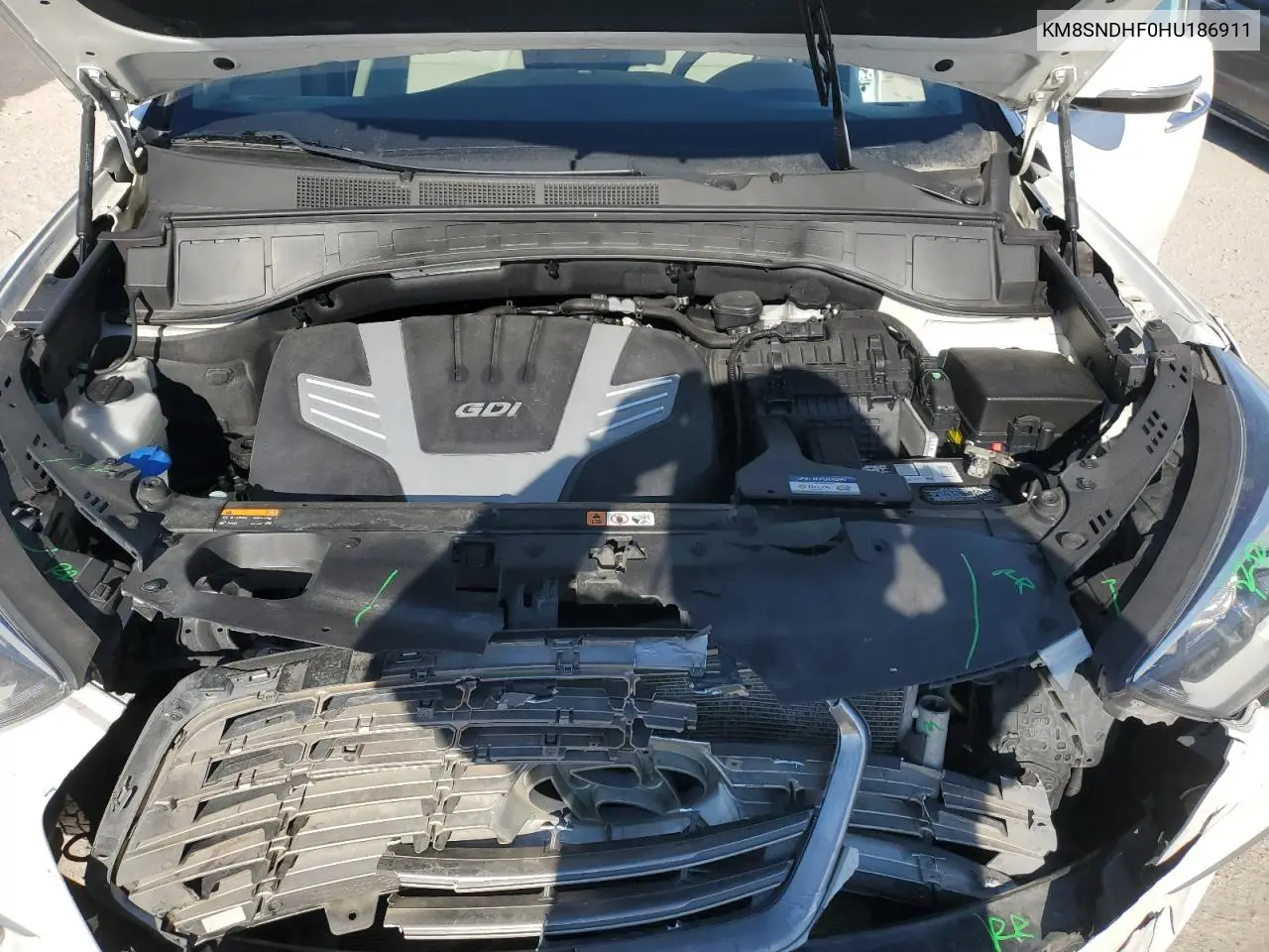 2017 Hyundai Santa Fe Se VIN: KM8SNDHF0HU186911 Lot: 42342135