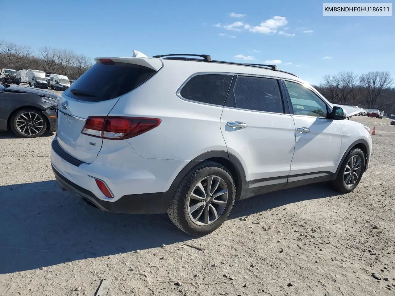 2017 Hyundai Santa Fe Se VIN: KM8SNDHF0HU186911 Lot: 42342135