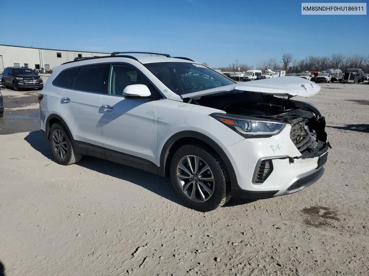 2017 Hyundai Santa Fe Se VIN: KM8SNDHF0HU186911 Lot: 42342135