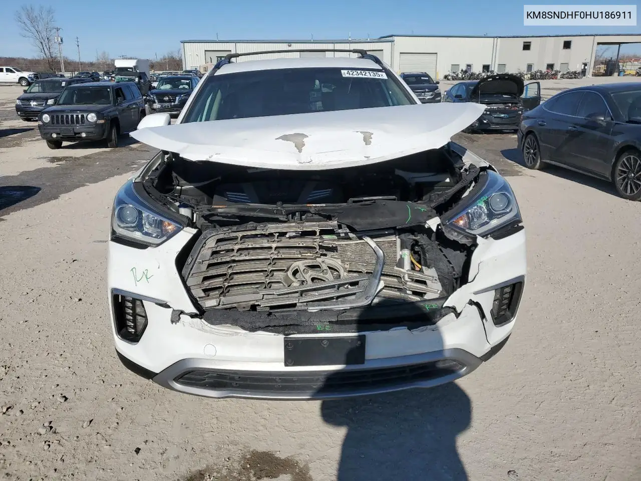 2017 Hyundai Santa Fe Se VIN: KM8SNDHF0HU186911 Lot: 42342135