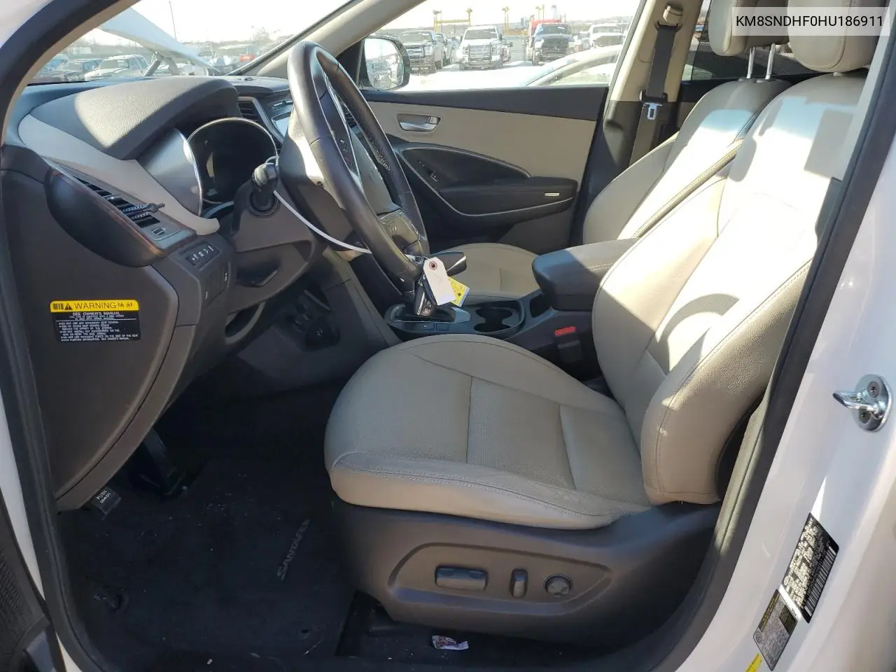 2017 Hyundai Santa Fe Se VIN: KM8SNDHF0HU186911 Lot: 42342135