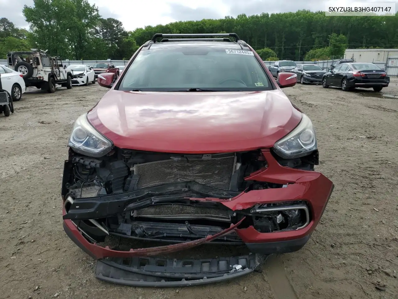 2017 Hyundai Santa Fe Sport VIN: 5XYZU3LB3HG407147 Lot: 56712445